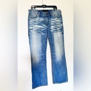 Affliction Men's Light Blue Bootcut Jeans